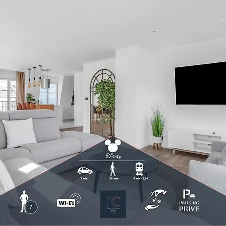 Disneyland-paris 7 Pers, Netflix, Wifi, 2 Parking Apartment *